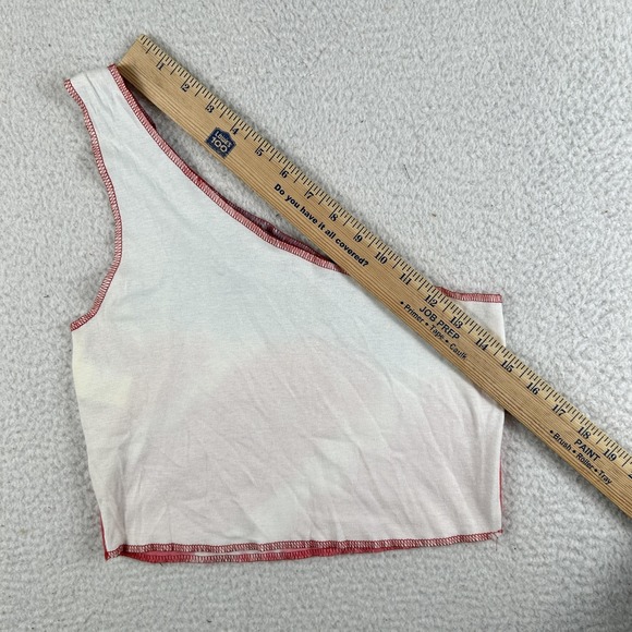 Vintage Outlaw Shirt Womens Medium Tie Dye One Shoulder Crop USA Y2K Grunge - Picture 12 of 13